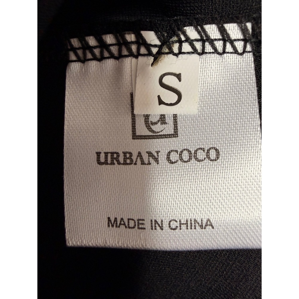 Urban Coco Black A-Line Midi Skirt Women Small Elastic Waist Viscose Blend NWT - Picture 4 of 7